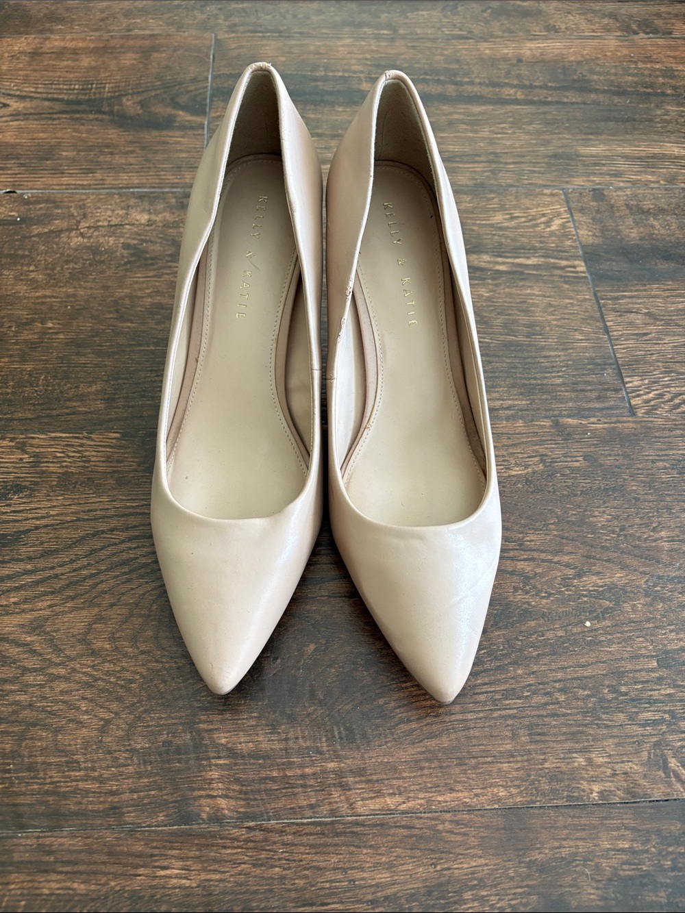 Kelly & Katie Nude Pointed-Toe Heels
